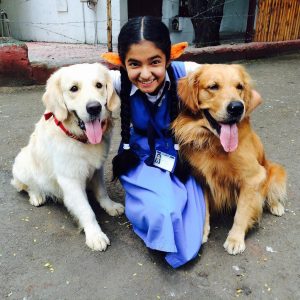 Anushka Sen with Dog